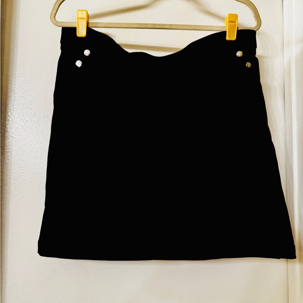 Rafaella Black A-Line Mini Skort NWOT size L